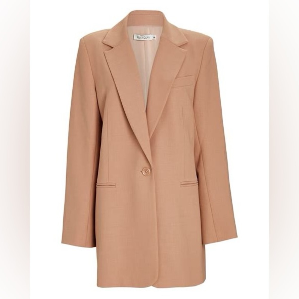 Anna Quan Gianna Blazer Spice Camel Oversized Size 8 NWT! $775